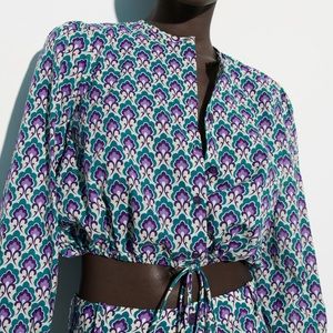 Zara Printed cotton top